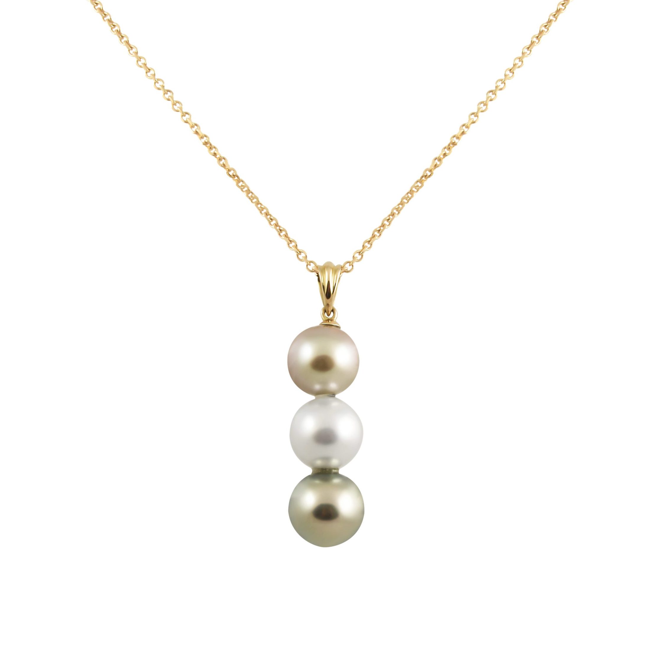 Triple South Sea Pearl Pendant | B23727 • Diamonds & Pearls Perth