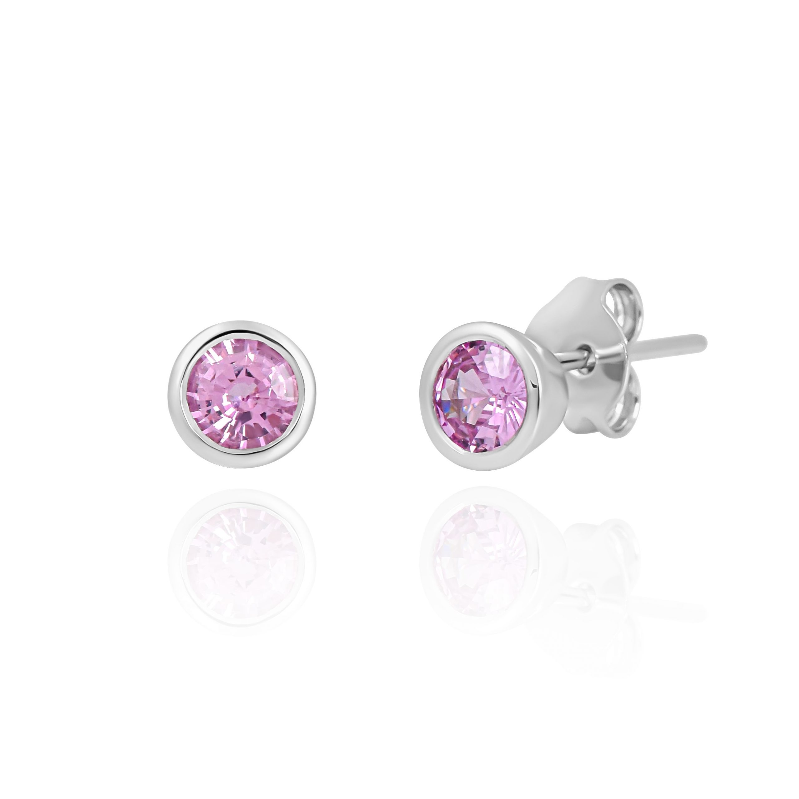 Pink Sapphire Stud Earrings | B25645 • Diamonds & Pearls Perth