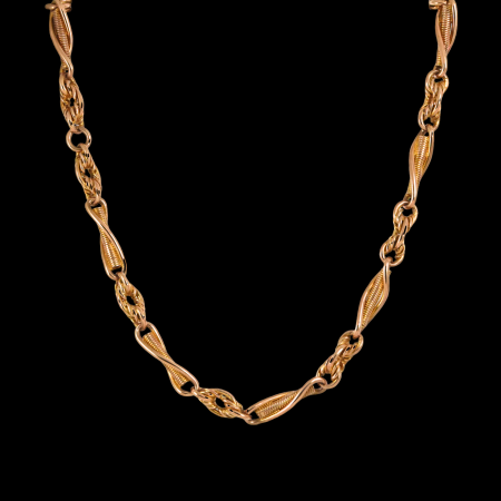 Vintage Fancy Link Choker Necklace