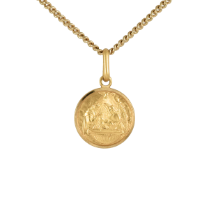 Round Baptism Medallion Pendant