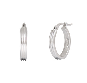 These Striped Oval Hoop Earrings