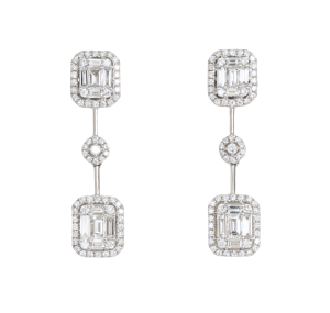 Articulated Diamond Pendant Earrings