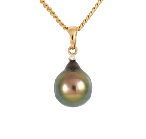 Tahitian Pearl and diamond Pendant