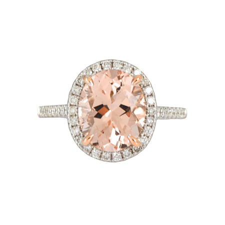 Morganite and diamond dress ring