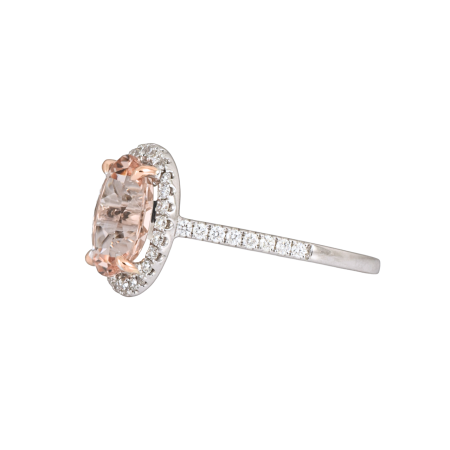 Morganite and diamond dress ring