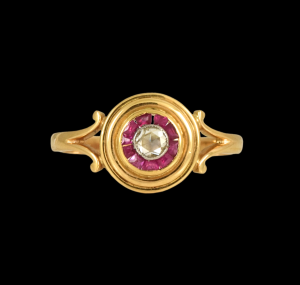 Art Deco Ruby And Diamond Ring