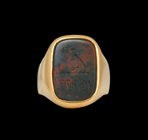 Antique Blood Stone Wax Seal Ring